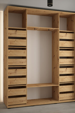 Zásuvky do šatní skříně na míru v bílé barvě