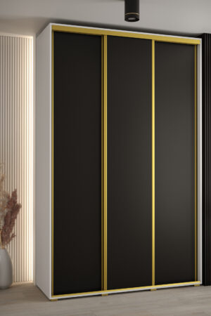 Šatní skříň Davos 1 v bílé barvě s dub-artisan dveřmi