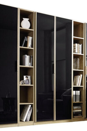 Šatní skříň MID.YOU v antracitové a dubové barvě