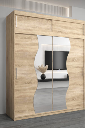 Šatní skříň Abi Mr s nástavcem a zrcadlem.