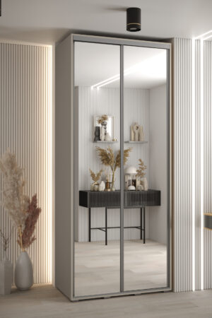 Šatní skříň Dakota 2 s kašmírovým designem a zrcadlem