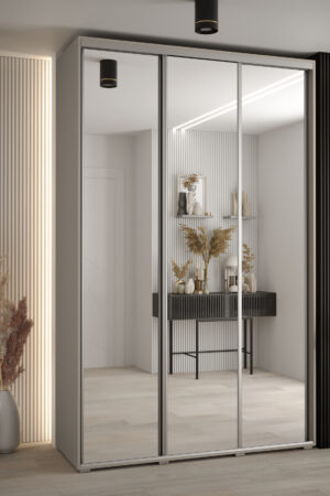 Šatní skříň Dakota 2 v kašmírové barvě se zrcadlem