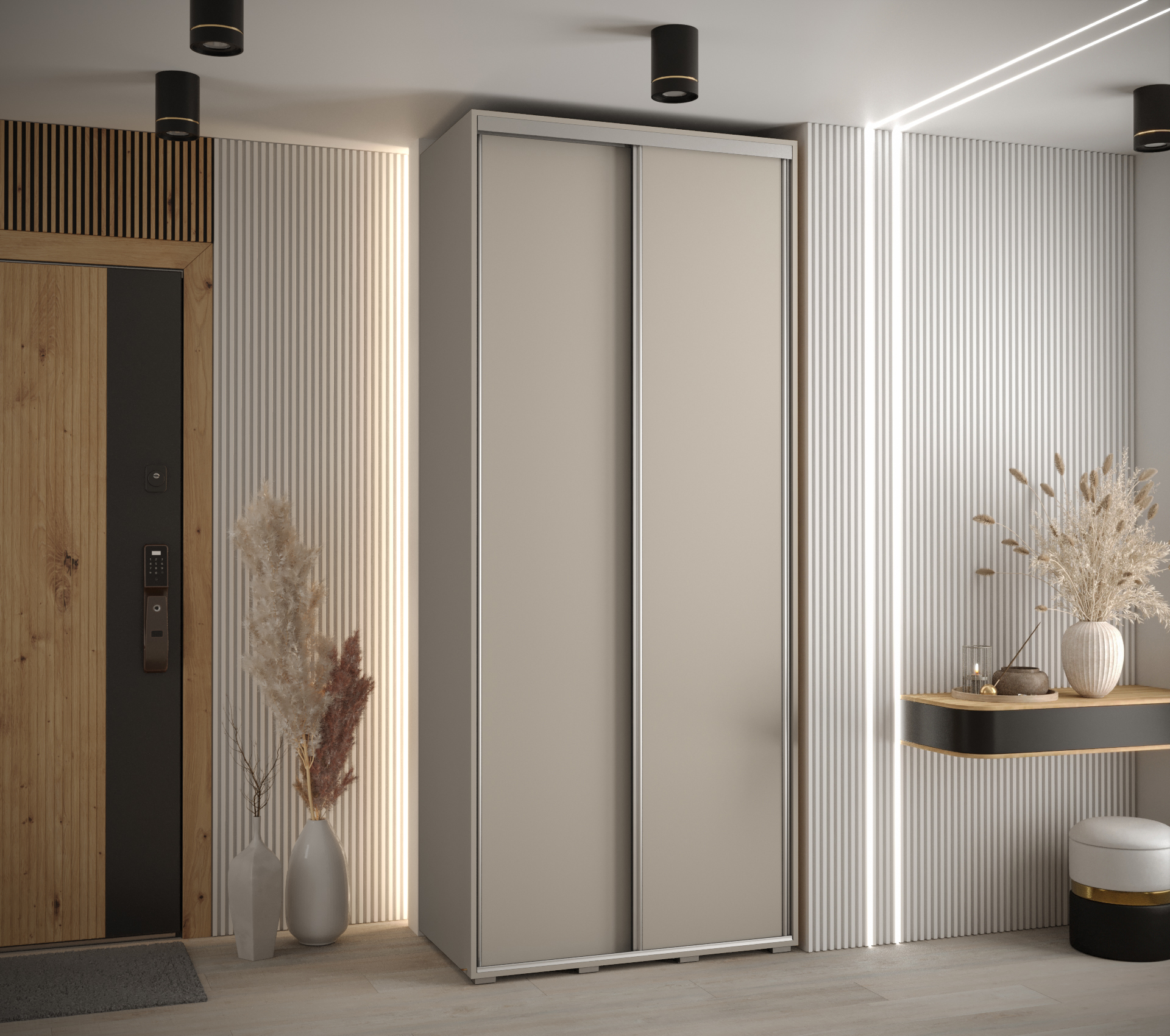 Šatní skříň Dakota 1 v kašmírové barvě