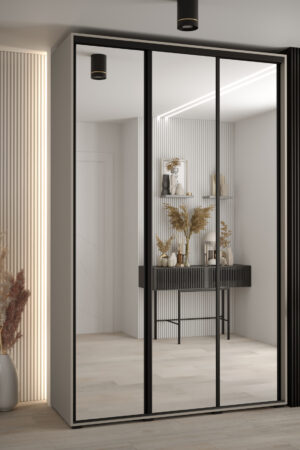 Šatní skříň Dakota 2 s hloubkou 60 cm a zrcadlem