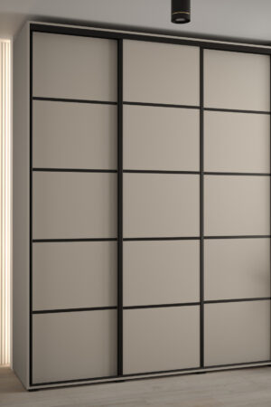 Šatní skříň Dakota 4 - hloubka 60 cm v kašmírové barvě