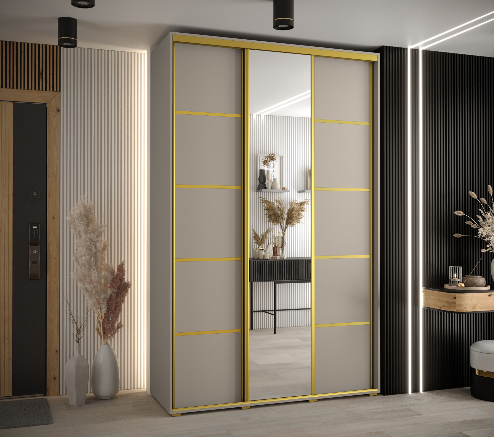 Šatní skříň Dakota 5 v kašmírové barvě