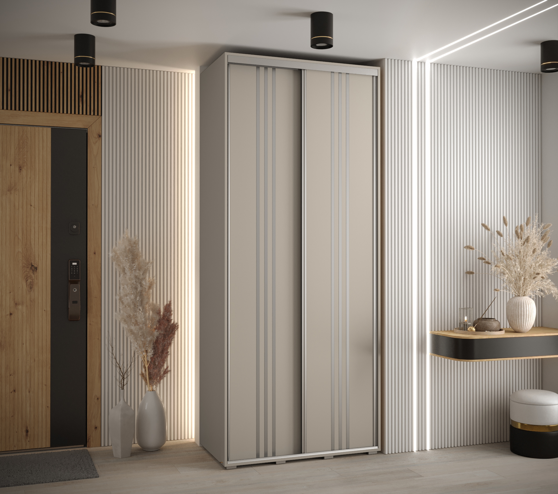 Šatní skříň Dakota 6 v kašmírové barvě