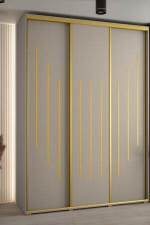 Moderní šatní skříň Dakota 8 v kašmírové barvě