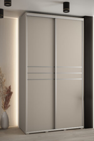 Šatní skříň Dakota 10 v kašmír barvě s posuvnými dveřmi