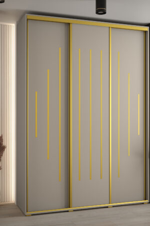 Šatní skříň Dakota 12 v kašmír barvě s úchyty