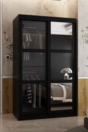 Šatní skříň Abi Dome 2 v černé barvě