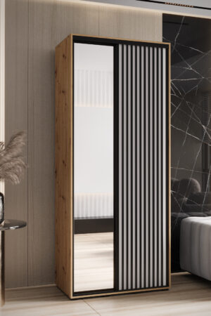 Šatní skříň Lanko 2 - hloubka 45 cm, bílá barva