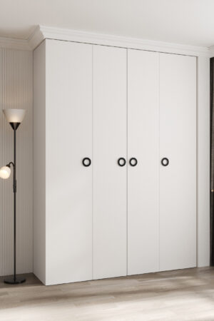 Moderní šatní skříň Como 1 v bílé barvě