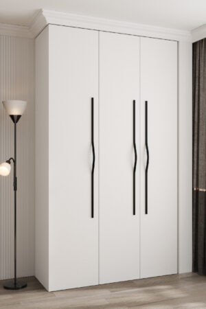 Moderní šatní skříň Como 2 v bílé barvě