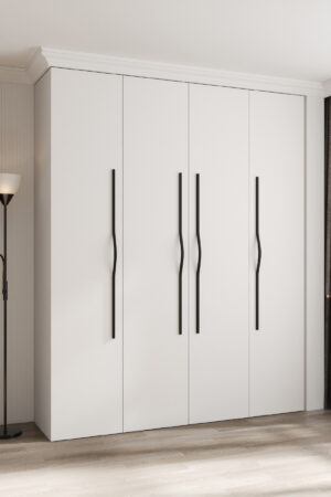 Moderní šatní skříň Como 2 v bílém provedení