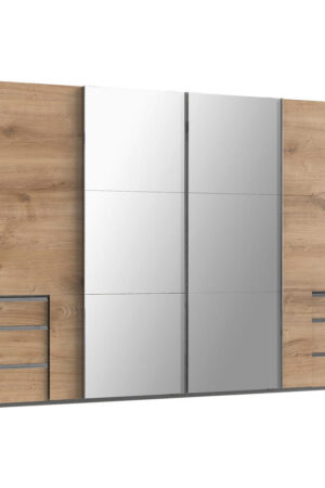 Skříň s posuvnými dveřmi v barvě dubu 350/216/65 cm