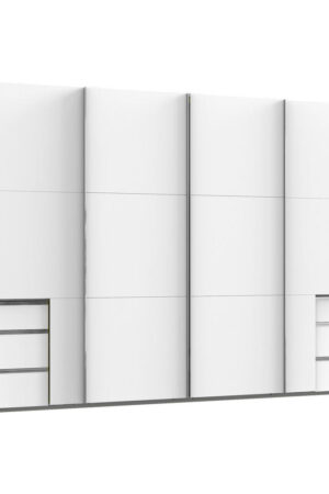 Bílá skříň s posuvnými dveřmi, rozměry 350/216/65 cm