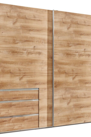Skříň s posuvnými dveřmi v barvě dubu, rozměry 250/216/65 cm