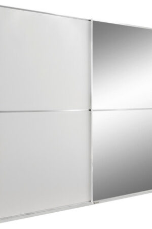 Bílá šatní skříň MID.YOU se zrcadlem