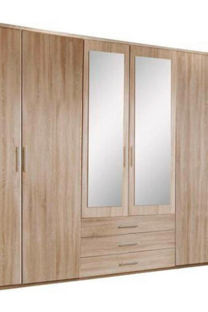 Šatní skříň se zrcadlem v dekoru Sonoma dub