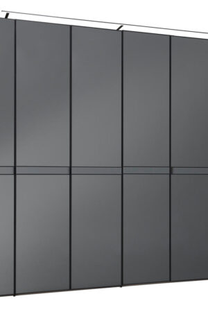 Šatní skříň s otočnými dveřmi, antracitová barva