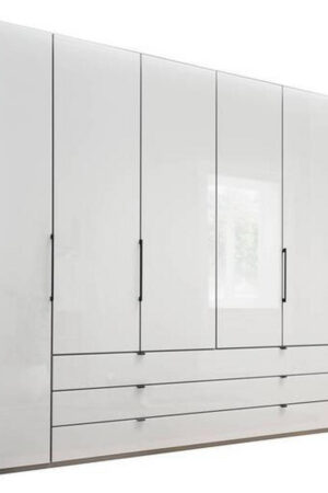 Šatní skříň Novel šedá a bílá, 300 cm