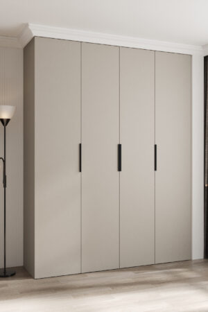 Moderní šatní skříň Como 4 v kašmírové barvě