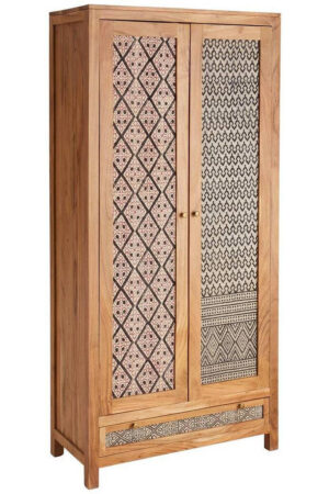 VÍCEÚČELOVÁ SKŘÍŇ v akáciové barvě, rozměry 90/190/42 cm