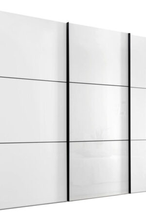 Bílá skříň s posuvnými dveřmi 249/222/68 cm