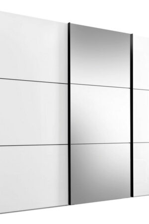 Bílá skříň s posuvnými dveřmi 249/222/68 cm