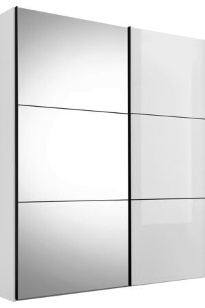 Bílá skříň s posuvnými dveřmi 167/222/68 cm