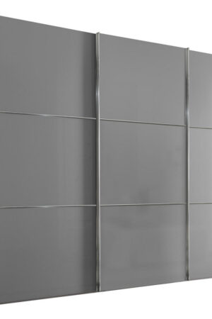 Skříň s posuvnými dveřmi v šedé barvě