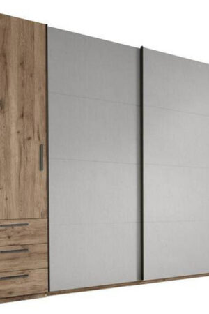 Xora kombinovaná skříň v dubové a šedé barvě