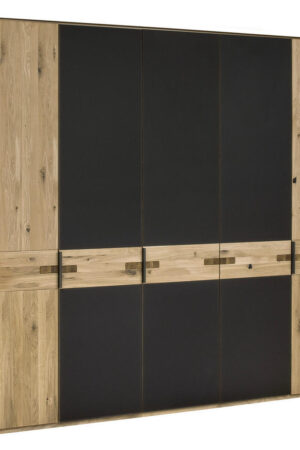 Šatní skříň s otočnými dveřmi v dubovém designu