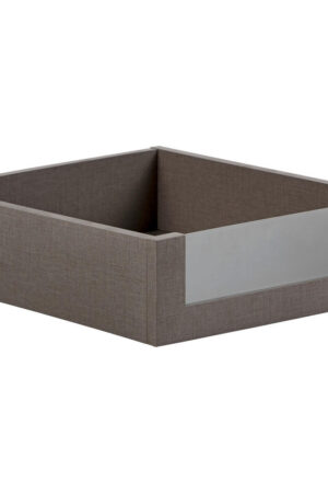 Hnědá zásuvka Hom`in se skleněným čelem