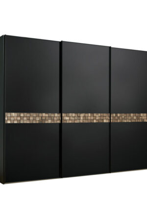 Skříň s posuvnými dveřmi Dieter Knoll v antracitové a dubové barvě