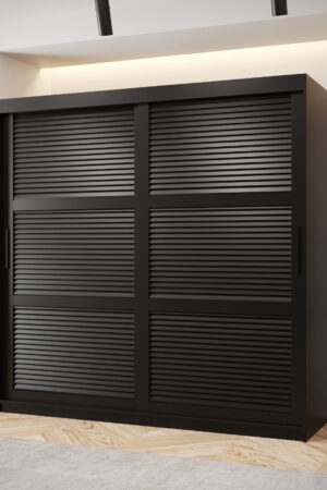 Šatní skříň Abi Zaluzja v černé barvě