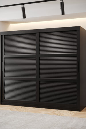 Šatní skříň Abi Zaluzja v černé barvě