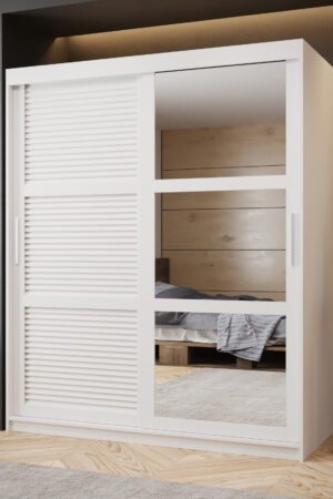 Šatní skříň Abi Zaluzja 2 s posuvnými dveřmi a zrcadlem