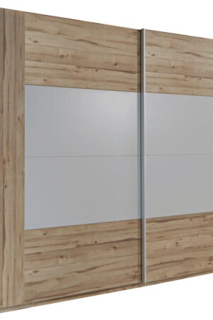 Skříň s posuvnými dveřmi šedá dub artisan