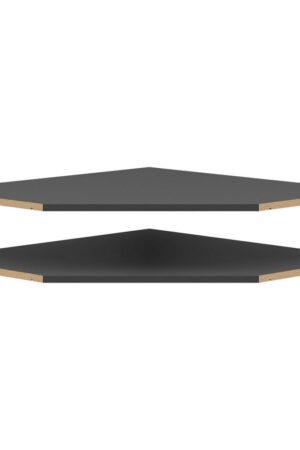 Rohová police Carryhome v grafitové barvě 96/1,5/74 cm