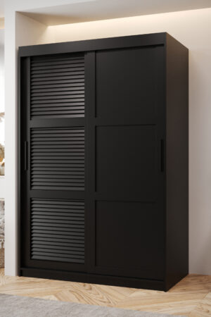 Šatní skříň Abi Zaluzja 3 černá 120 cm