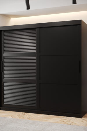 Šatní skříň Abi Zaluzja 3 v černé barvě