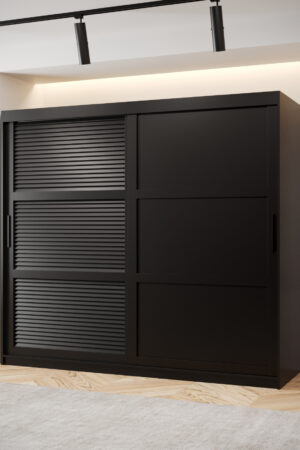 Šatní skříň Abi Zaluzja 3 v černé barvě