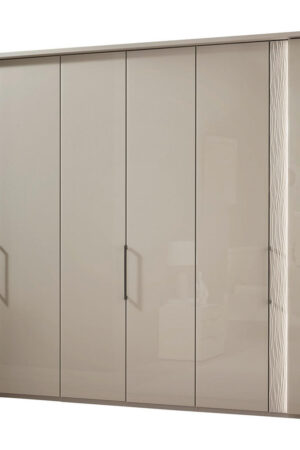 Šatní skříň s otočnými dveřmi v šampaňské barvě
