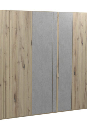 Šatní skříň Voglauer s otočnými dveřmi v divokém dubu