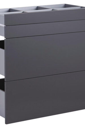 Hom`in SADA ZÁSUVEK, antracitová, 90,9/82/46,8 cm
