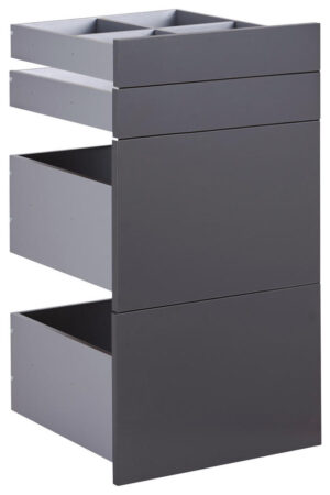 SADA ZÁSUVEK antracitová 45,3/83/46,8 cm