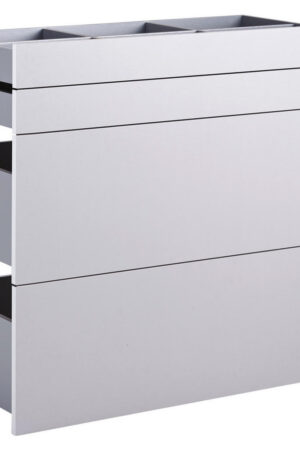 Hom`in SADA ZÁSUVEK, světle šedá, rozměry 90,9/82/46,8 cm