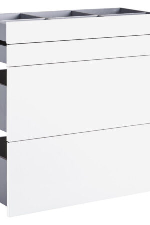 SADA ZÁSUVEK v lesklé bílé barvě, 90,9/82/46,8 cm